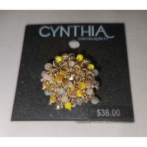 Cynthia Rowley Chunky Stretch Ring Hobo Indie Jewelry Teens School Yellow Gold 1